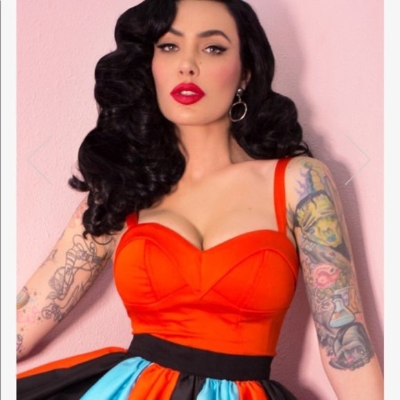 SOLD Vixen By Micheline Pitt Maneater Top in Orange NWT M! - Picture 1 of 2